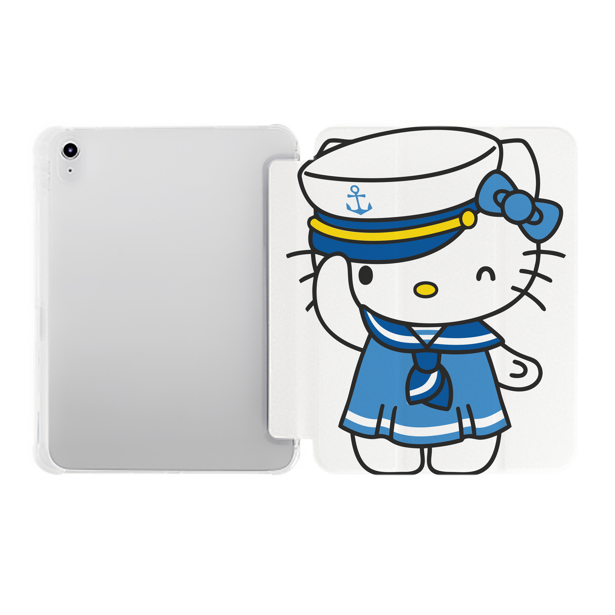 （画像用） Hello Kitty ハローキティ IPad ケース ペン収納付き 三つ折りスタンド PUレザー×シリコン 対応機種9.5/10.5/10.9インチ